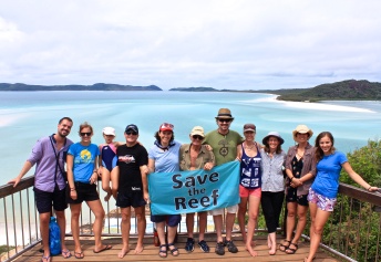 On tour with the Fight for the Reef campaign in the Whitsundays.